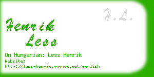 henrik less business card